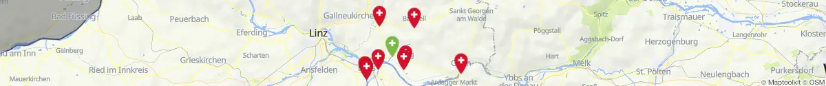 Map view for Pharmacies emergency services nearby Klam (Perg, Oberösterreich)